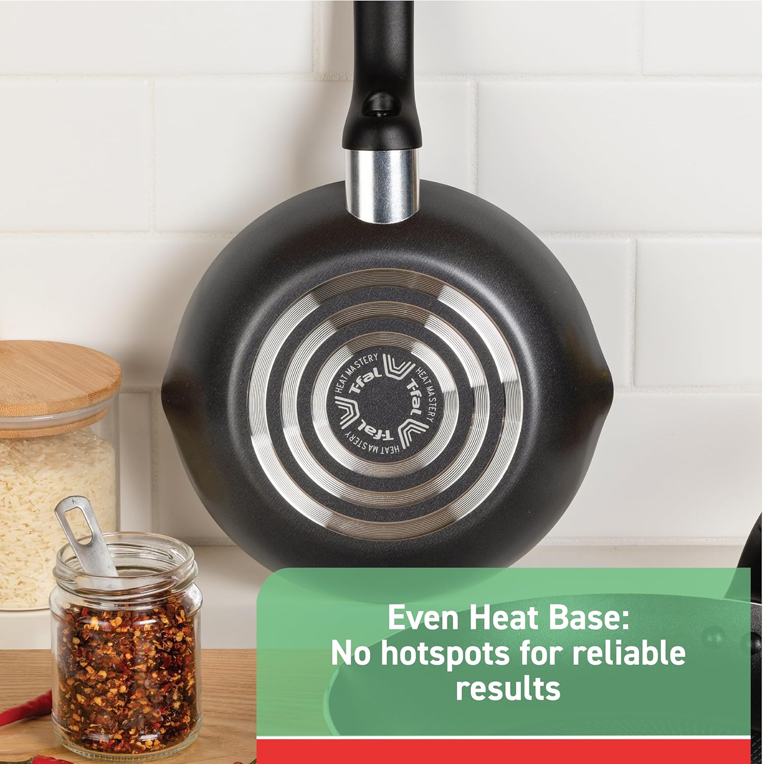 T-fal Specialty Nonstick Handy Pot with Glass Lid 3 Quart Oven Safe 350F Cookware, Pots and Pans, Dishwasher Safe Black - Image 4