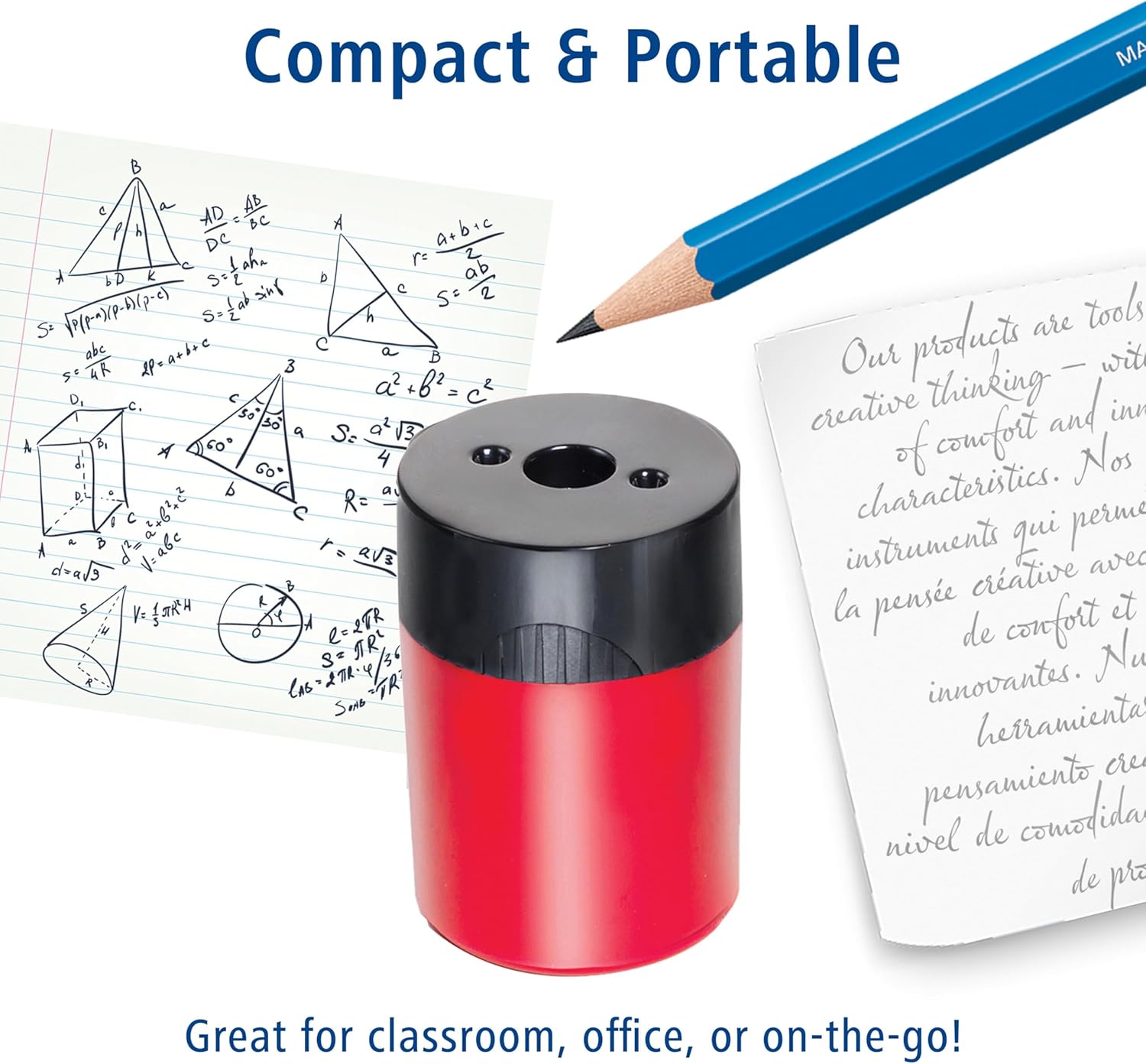 STAEDTLER pencil sharpener, premium quality sharpener with screw-on lid, prevents accidental openings, compact size for pencil case and work-station, 511 63BK - Image 7